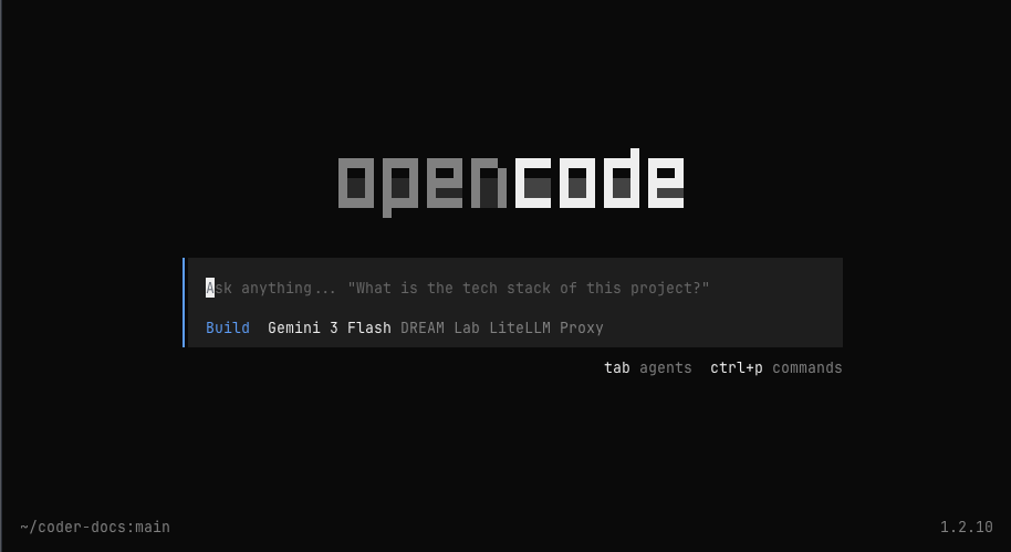 OpenCode User Interface